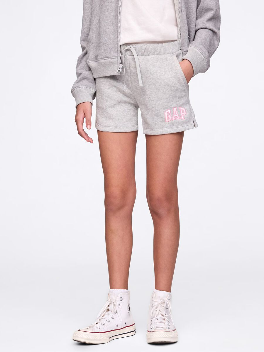 Shorts in grigio melange Bambina_1