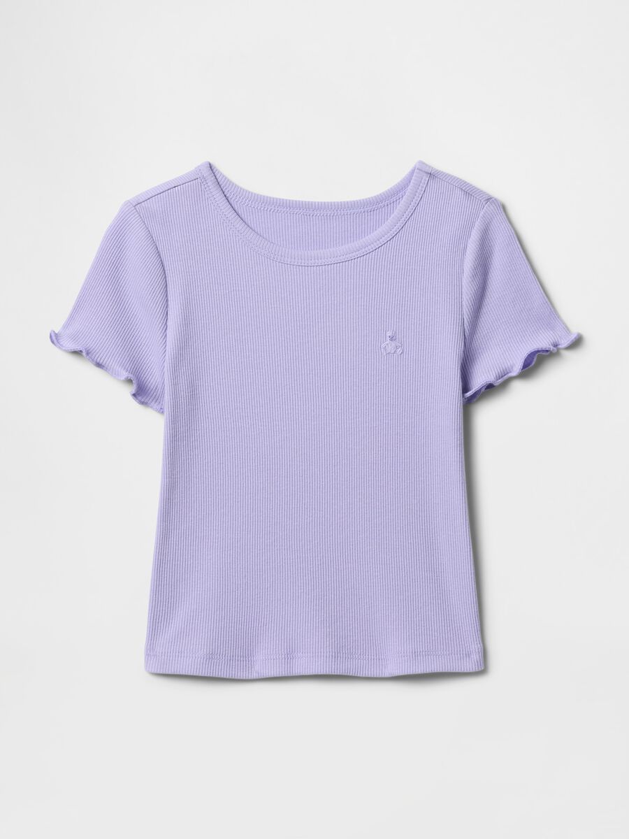 T-shirt lilla a maniche corte in cotone GAP Kids Bimba_0