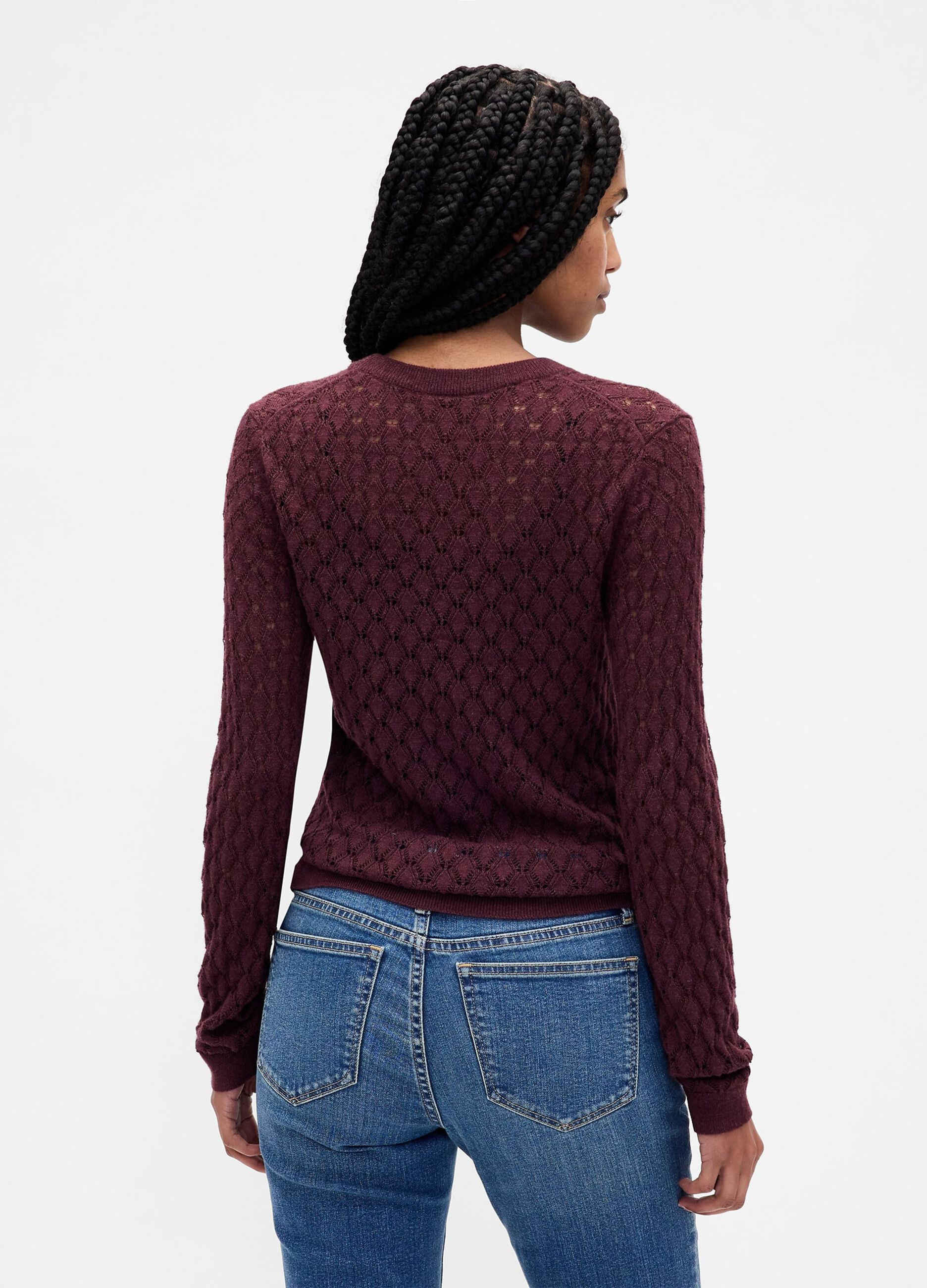 Purple Textured Sweater