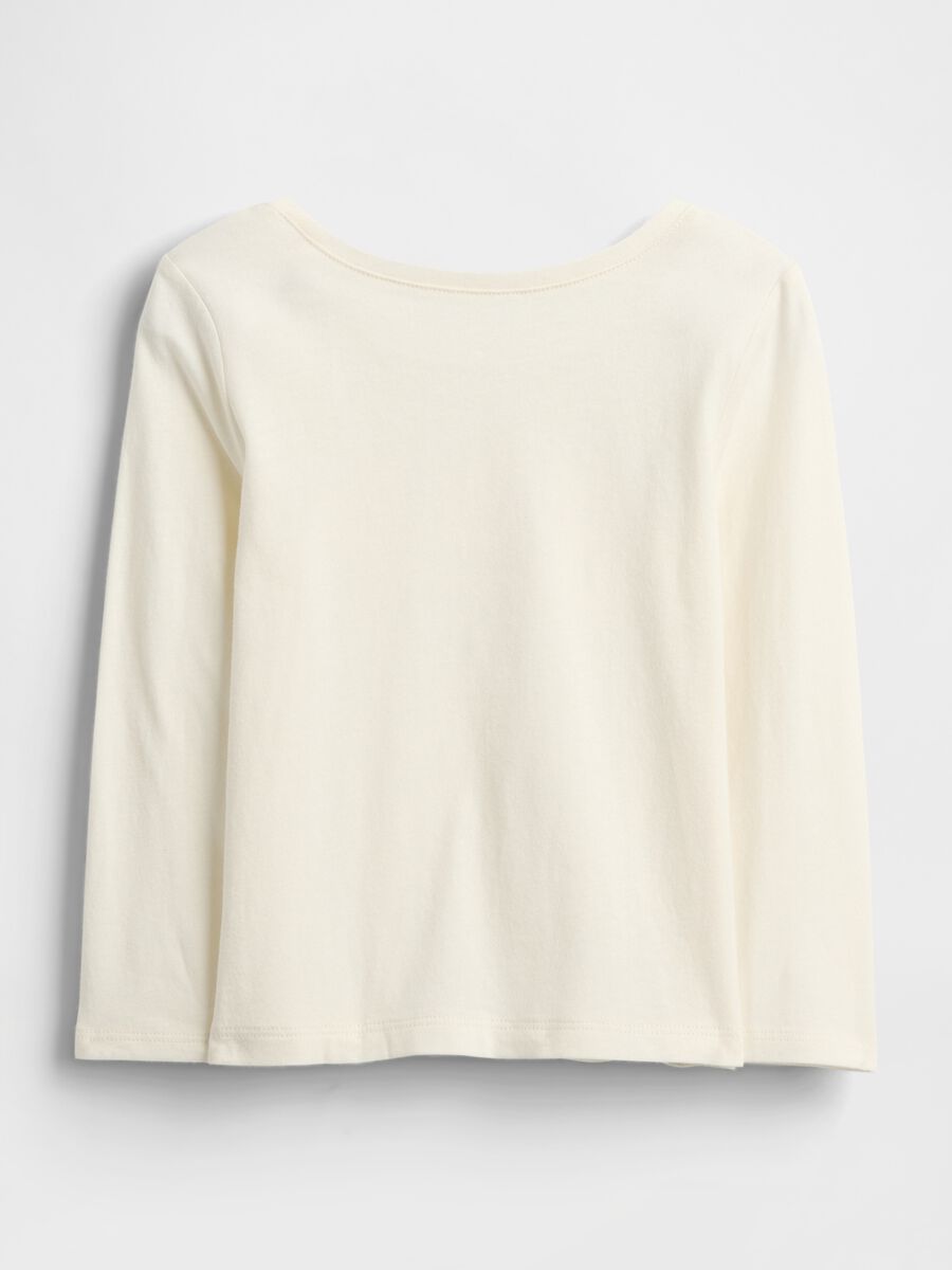 White Long Sleeve Cotton Top Girl_1