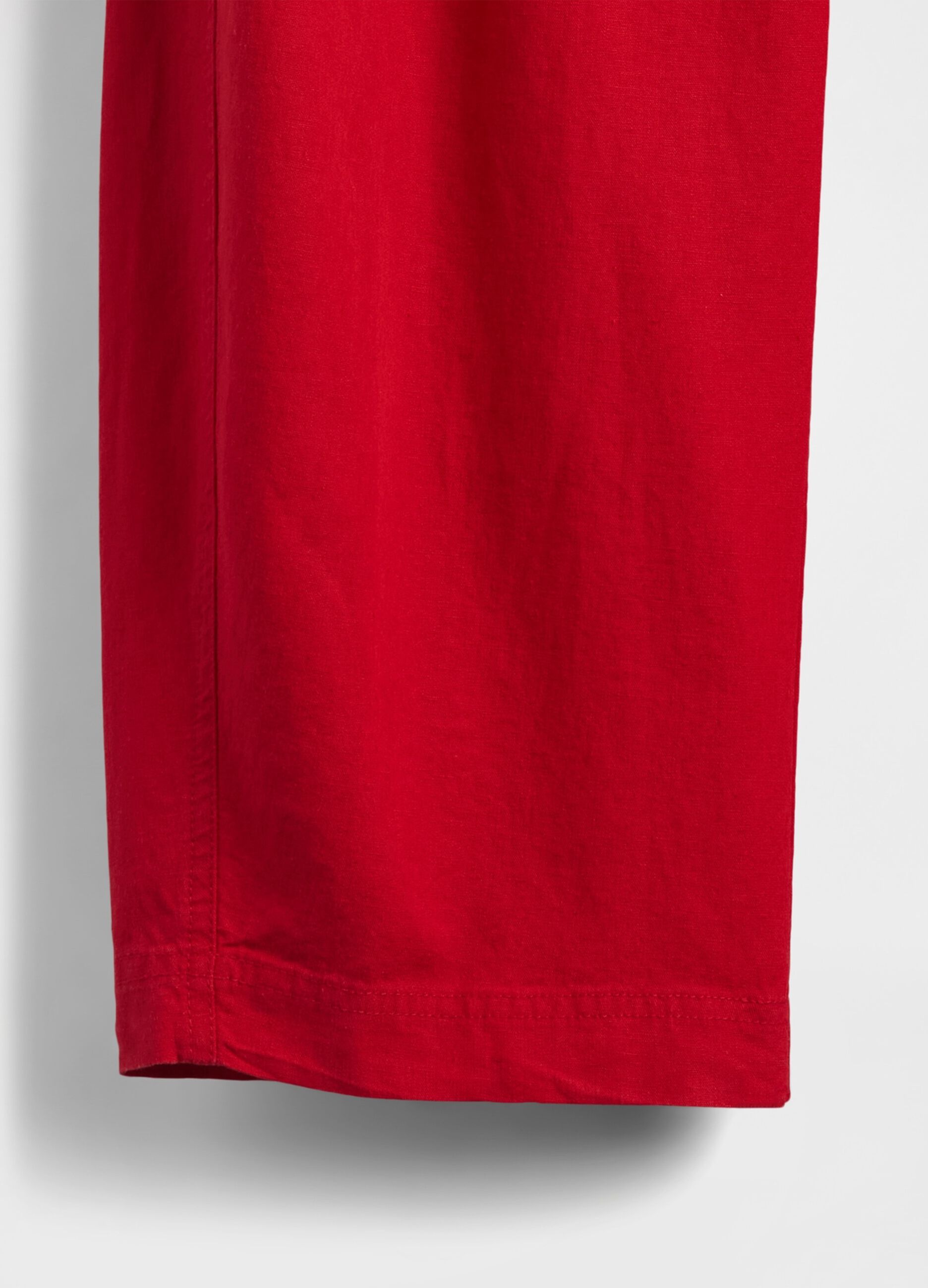 Pantaloni ampi rossi in lino e viscosa_7