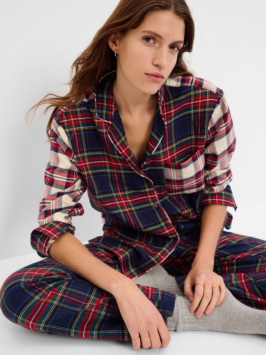 Full-length pyjamas in plaid flannel Woman_2