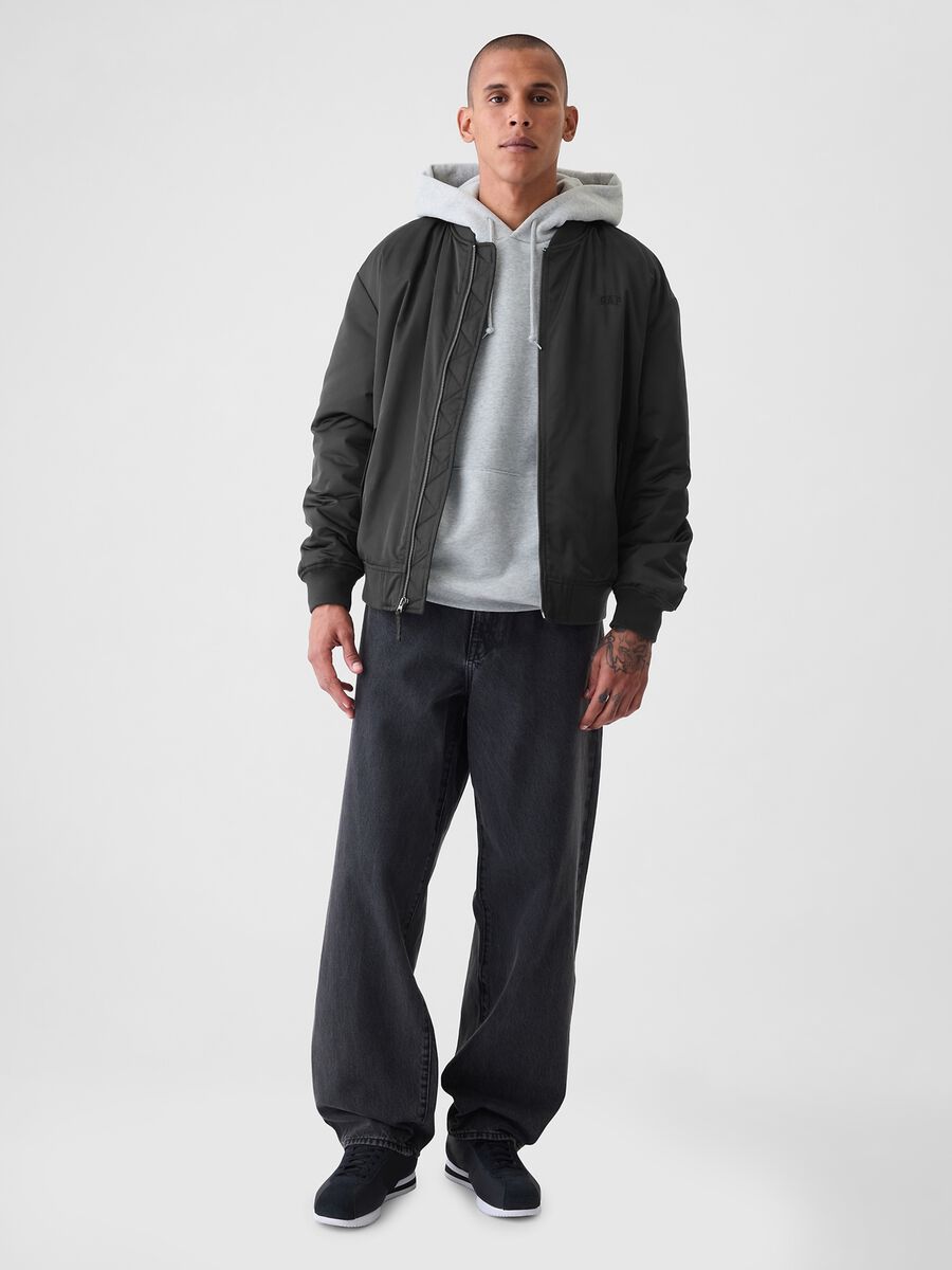 Bomber in nylon full-zip Uomo_0
