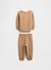 Brown cotton blend set_1