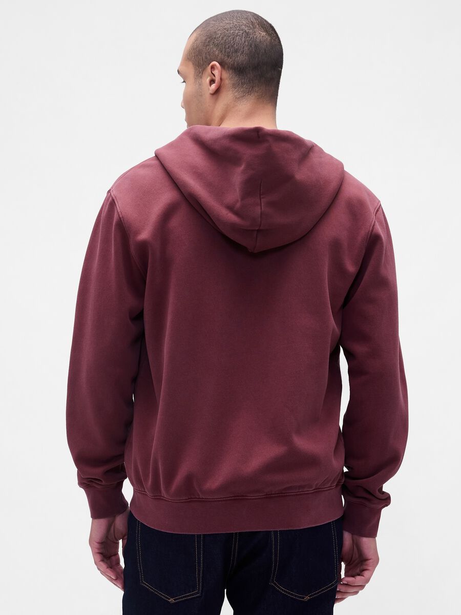 Felpa rosso full zip Uomo_1