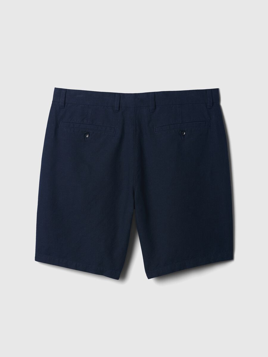 Relaxed-fit Bermuda shorts in cotton and linen Man_5