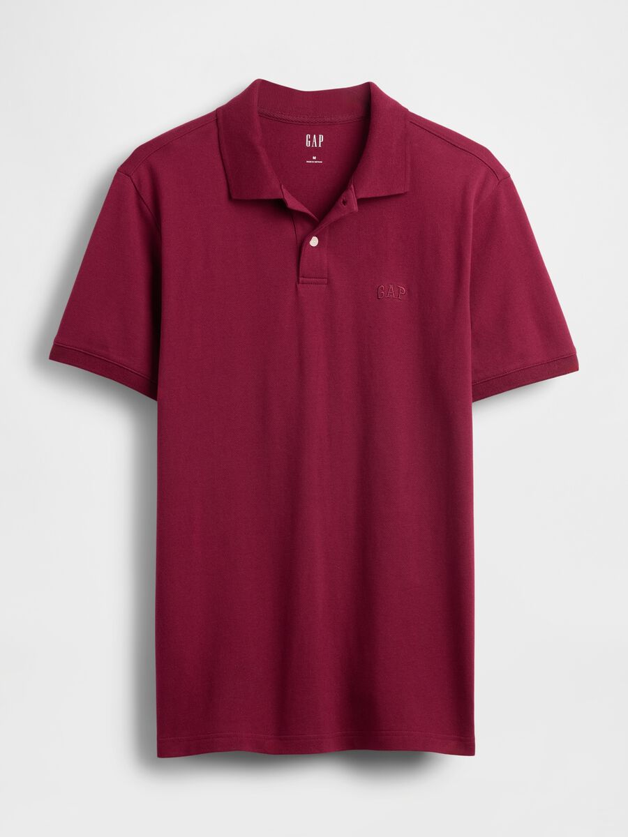 Polo rosso elasticizzata a maniche corte Uomo_3