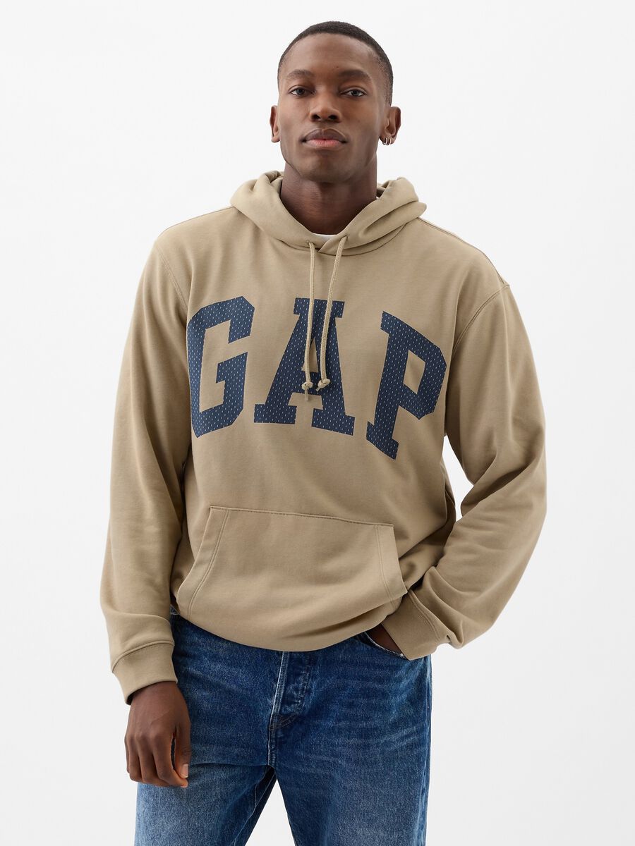 Sweatshirt with hood and maxi logo print Man_3