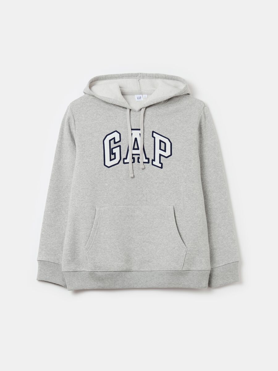 Sweatshirt with hood and logo embroidery Woman_3