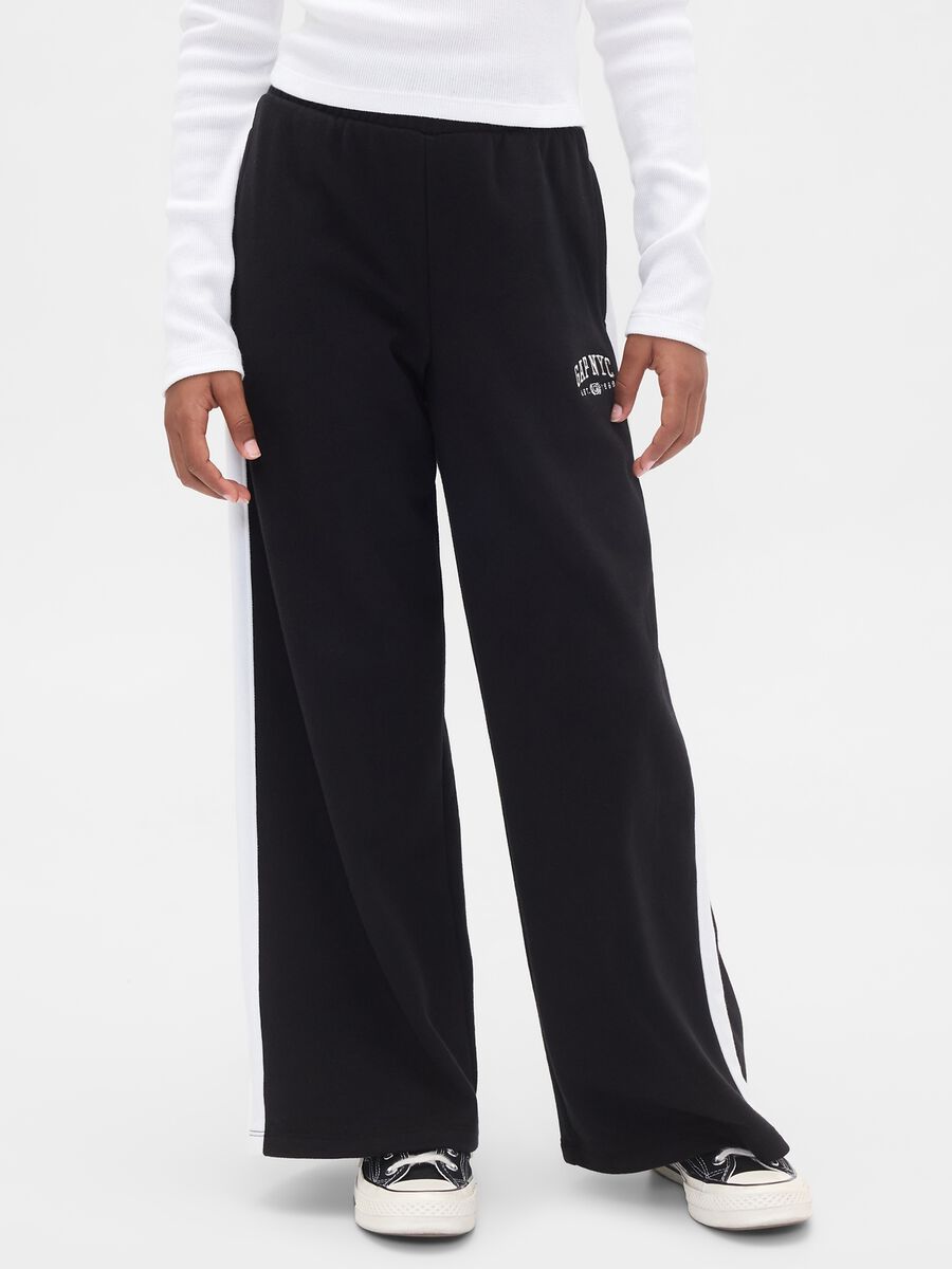 Pantaloni neri per bambina in puro cotone Bambina_1