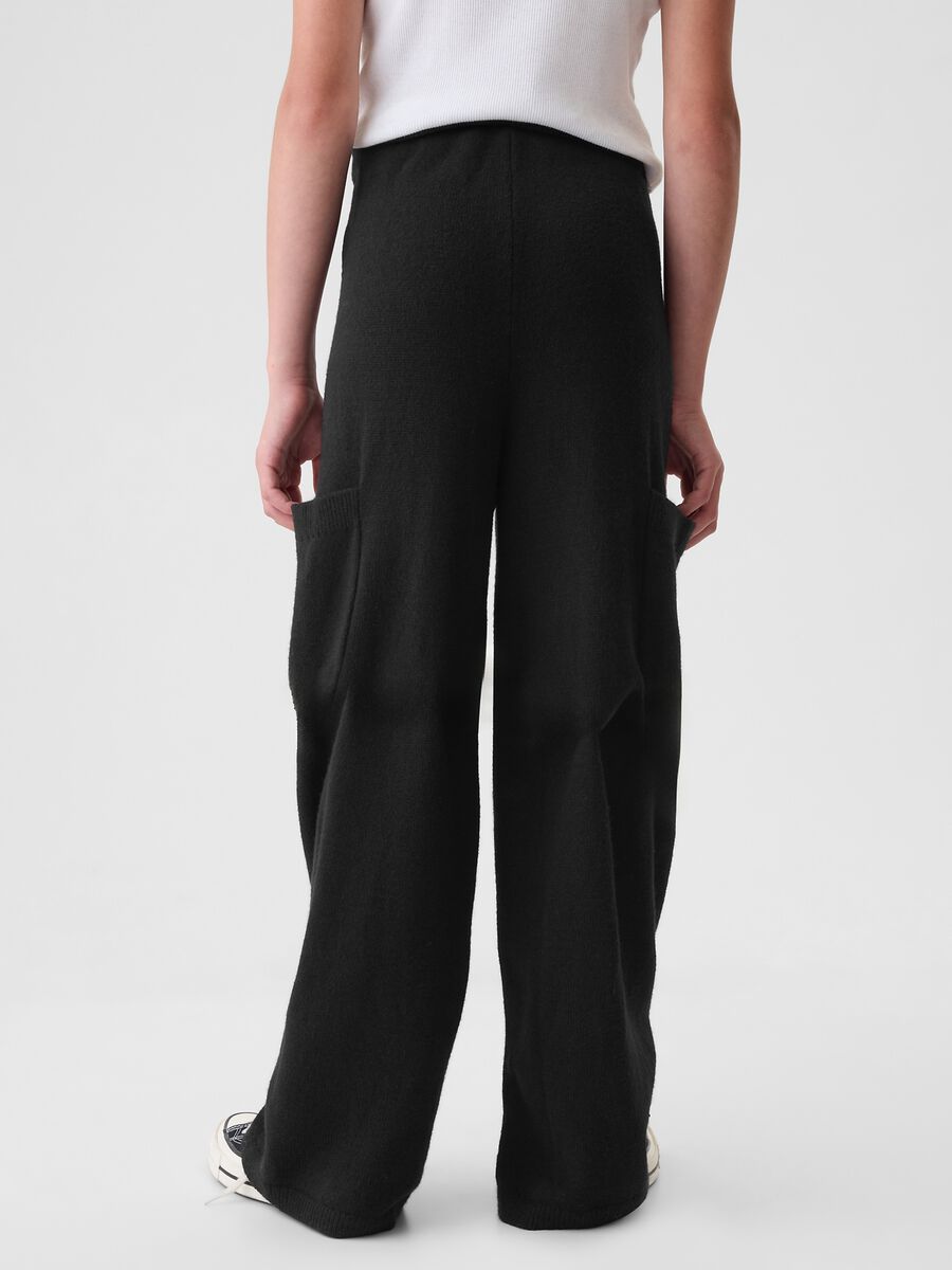 Pantalone a gamba larga in maglia Bambina_2