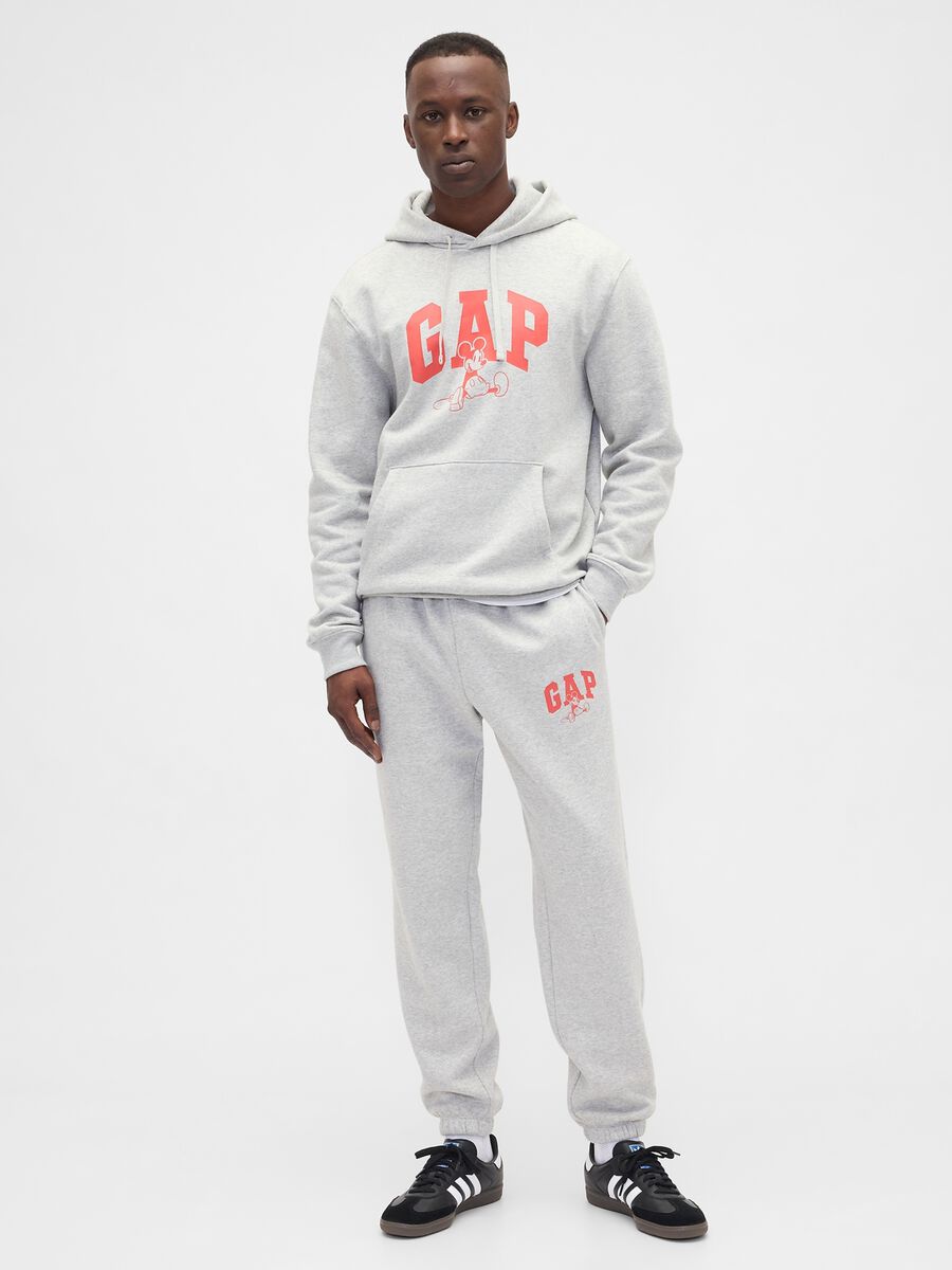 Pantaloni grigi jogger in misto tessuto Uomo_0