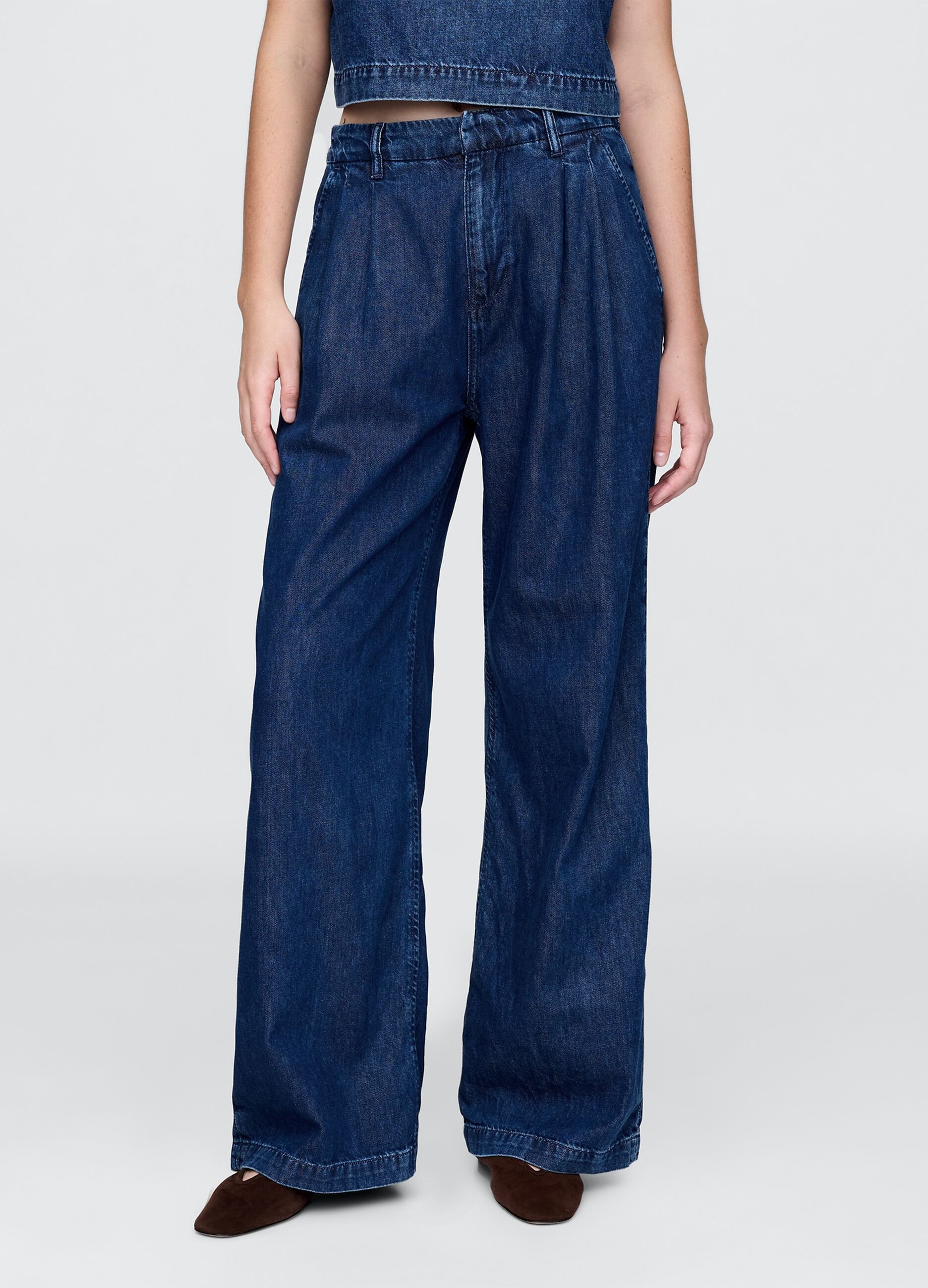 Pantaloni a palazzo in denim_1