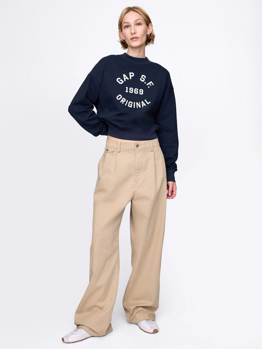 Felpa blu in misto cotone Gap Donna_1