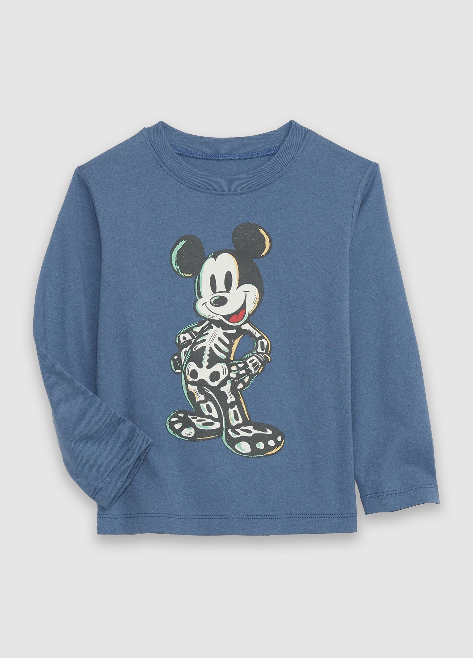 T-shirt with long sleeves and Disney Mickey Mouse print