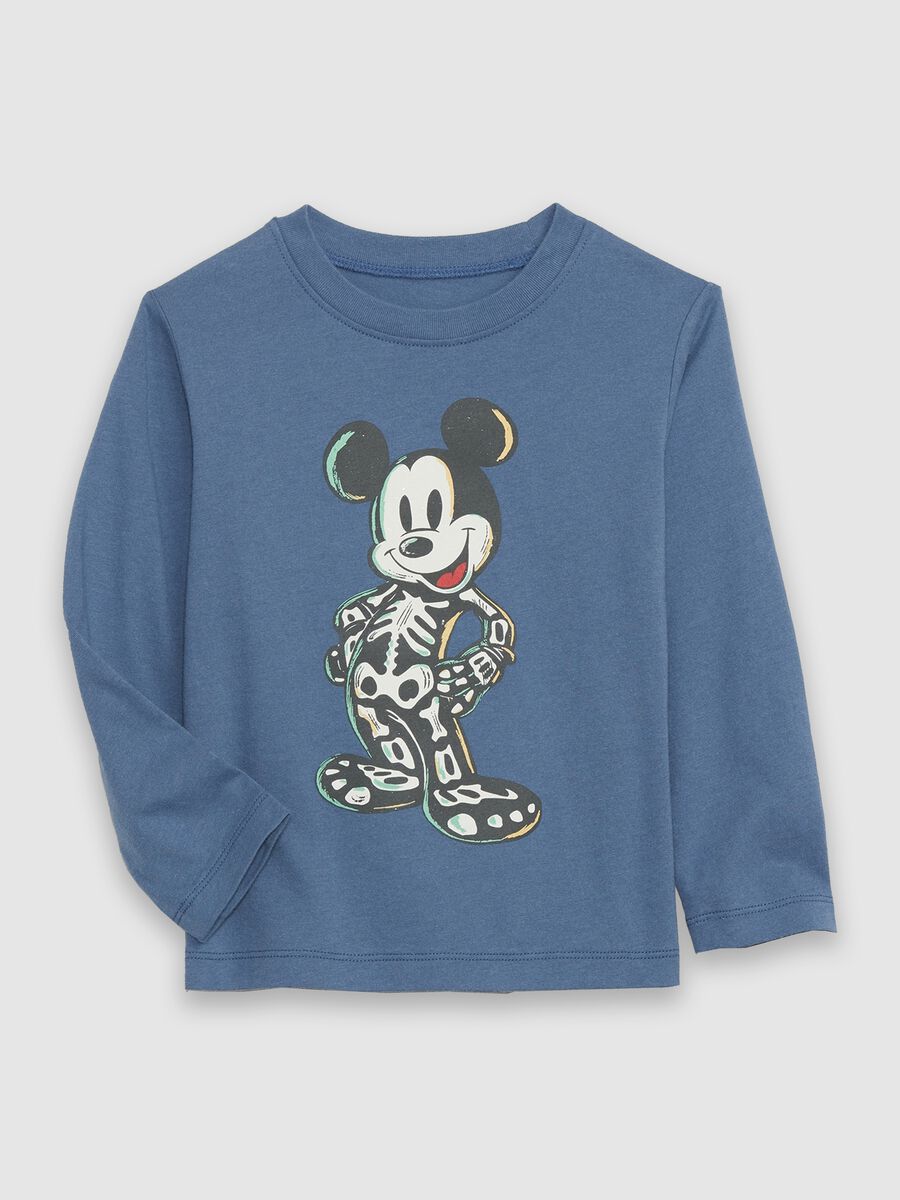 T-shirt with long sleeves and Disney Mickey Mouse print Newborn Boy_0
