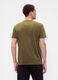T-shirt verde a maniche corte in cotone_1