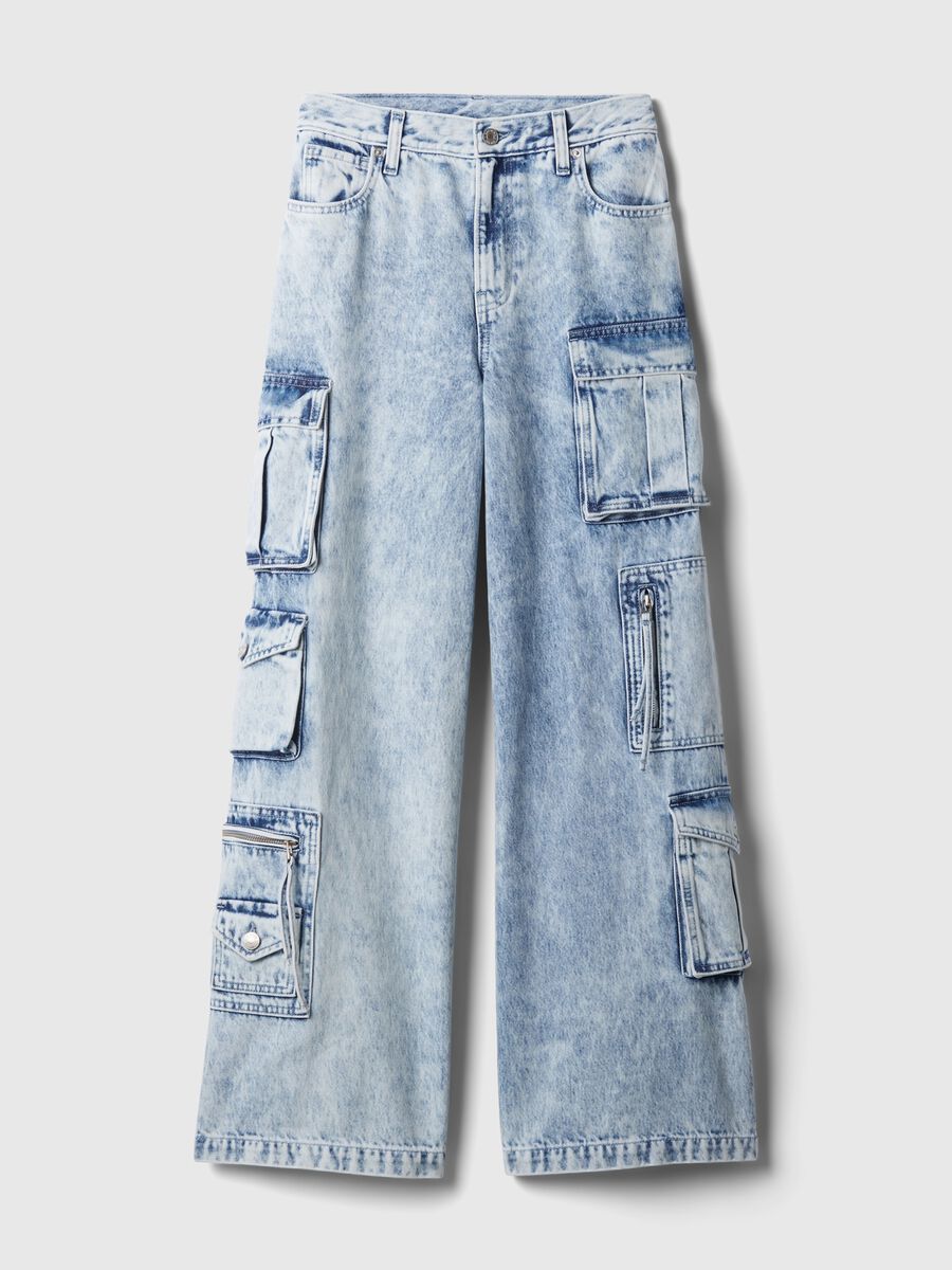 Jeans cargo baggy fit multitasche Donna_5
