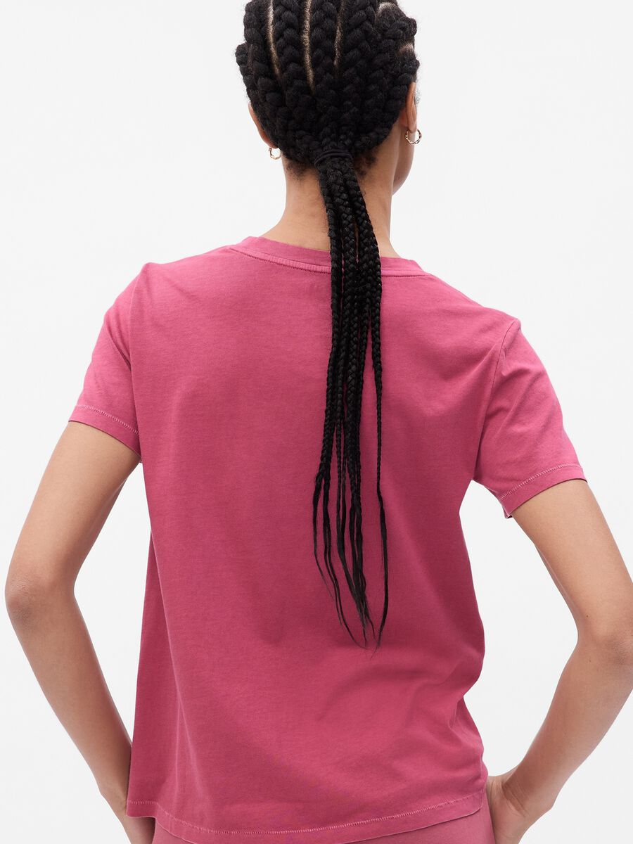 Organic cotton T-shirt with round neck Woman_1