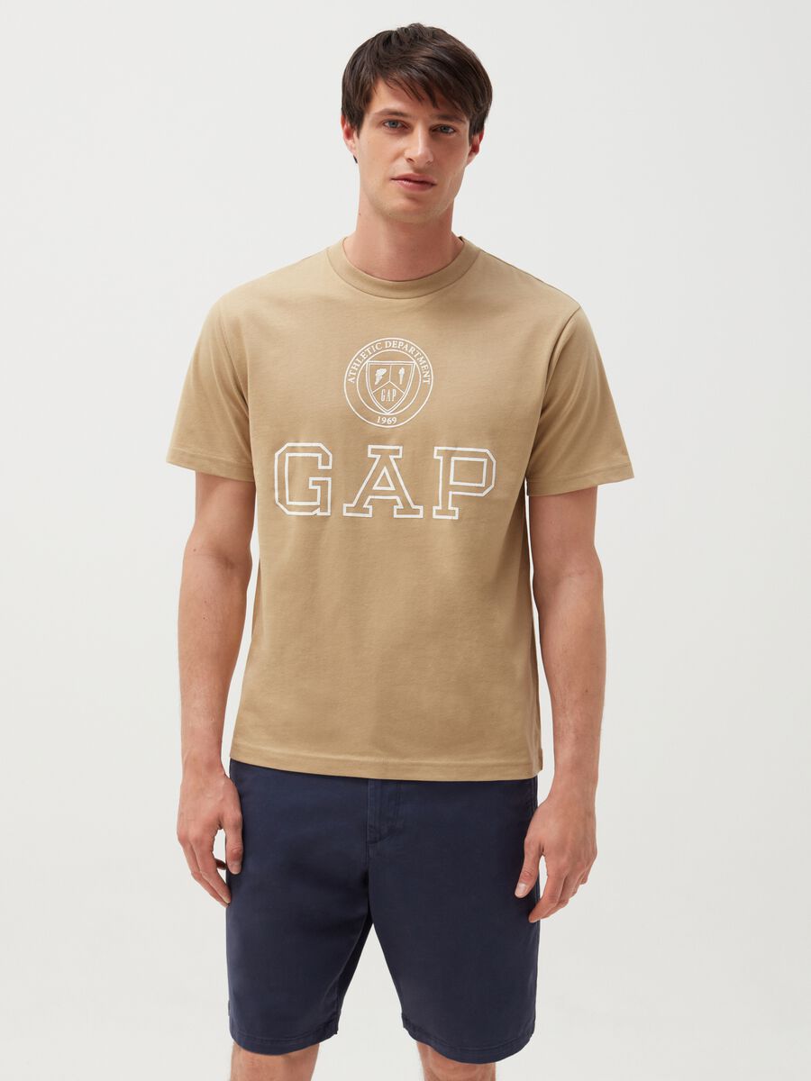 T-shirt con stampa logo Uomo_0