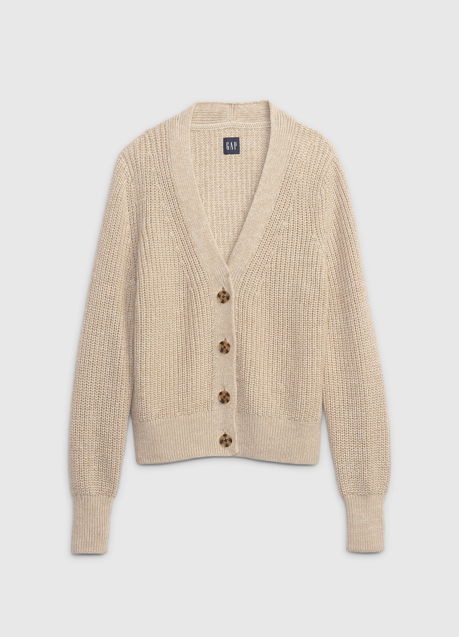 Cardigan in cotone con scollo a V_2