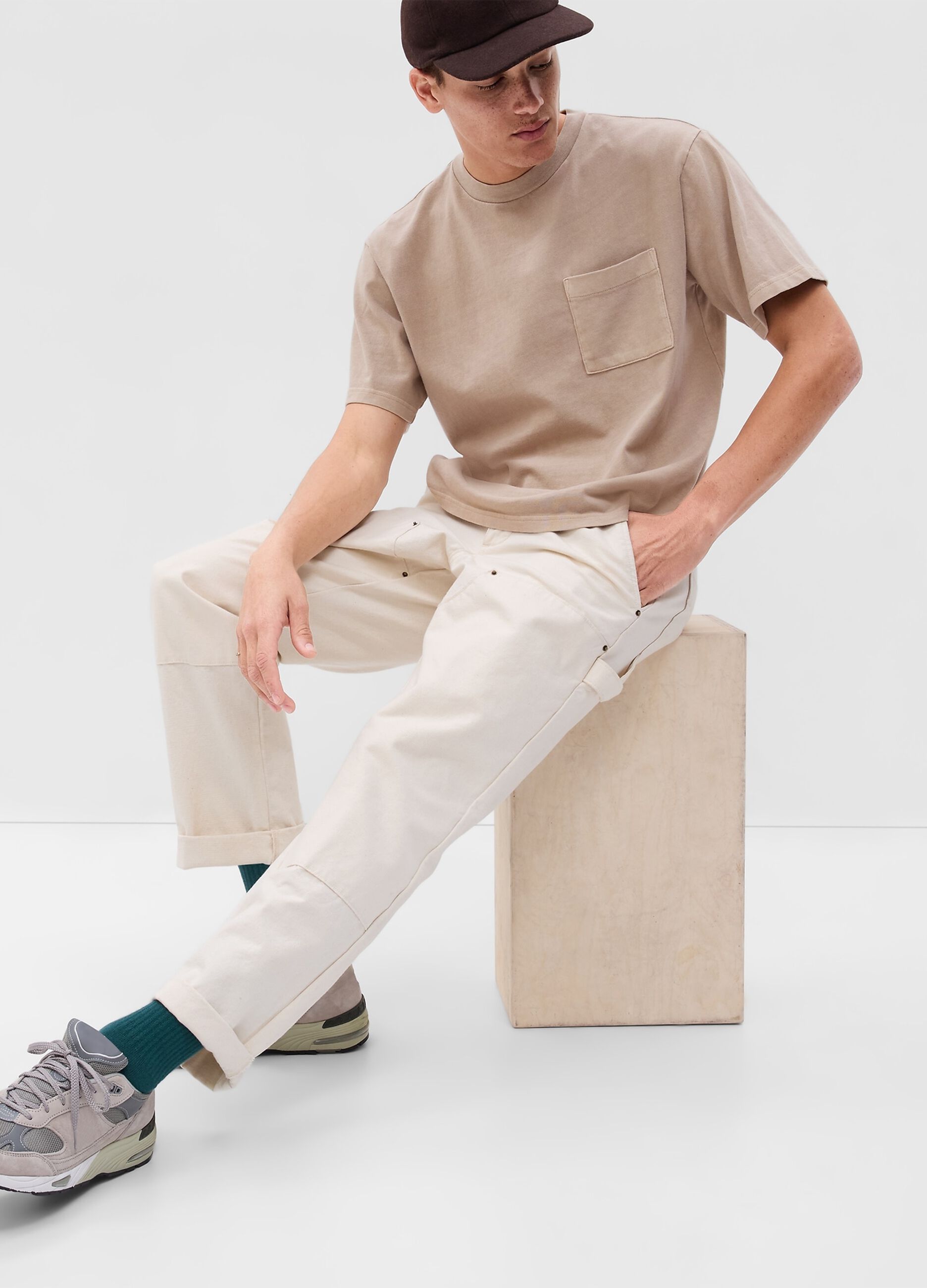 T-shirt in cotone con tasca