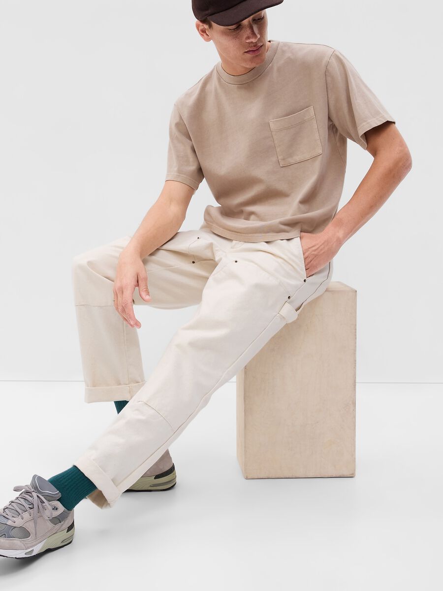 T-shirt in cotone con tasca Uomo_0