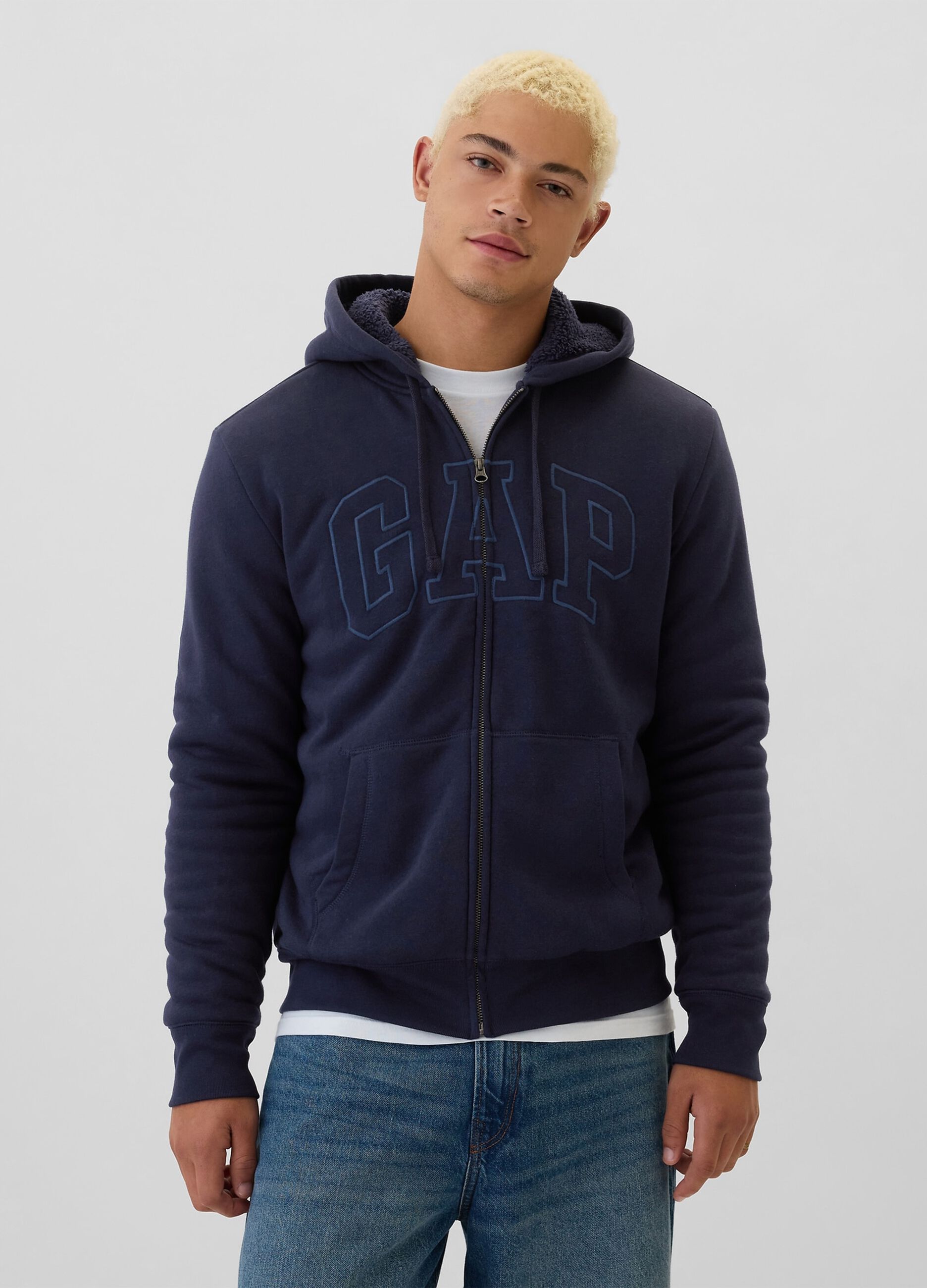 Felpa con cappuccio ricamo logo