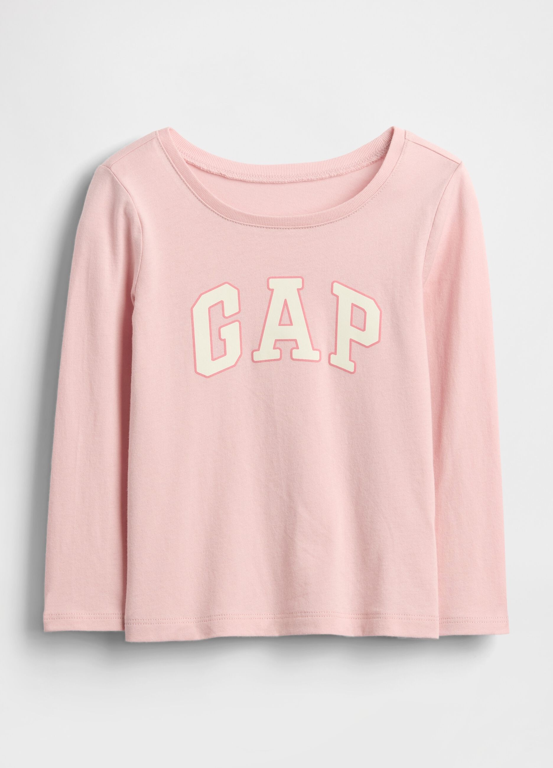 Pink Long Sleeve Cotton T-Shirt