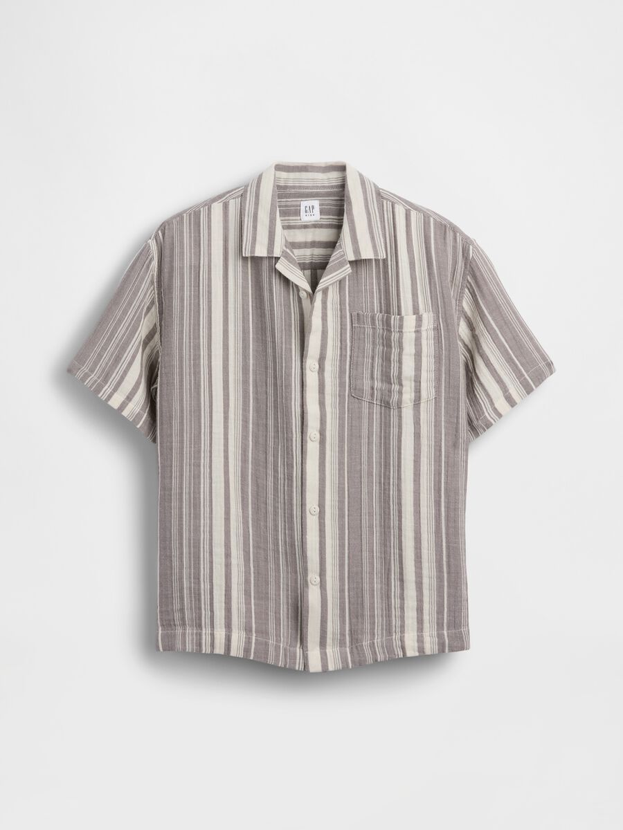 Camicia a righe in puro cotone Bambino_3