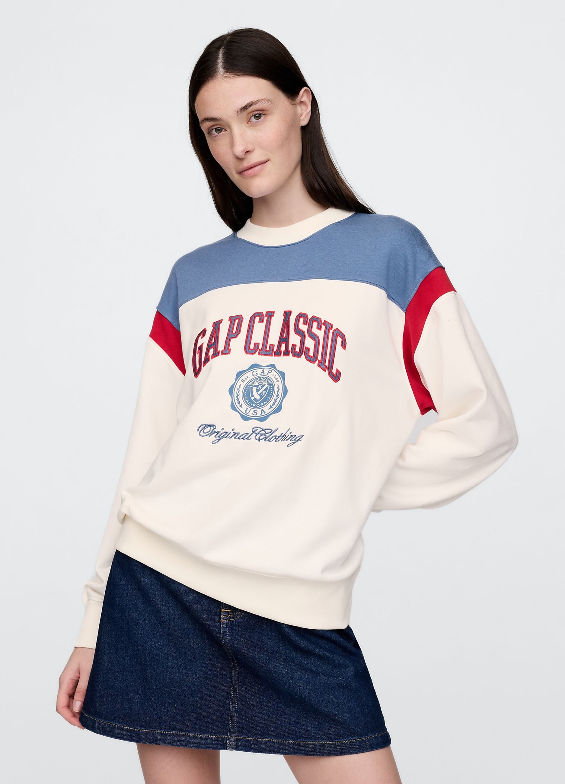 Felpa Gap Classic con logo tricolore