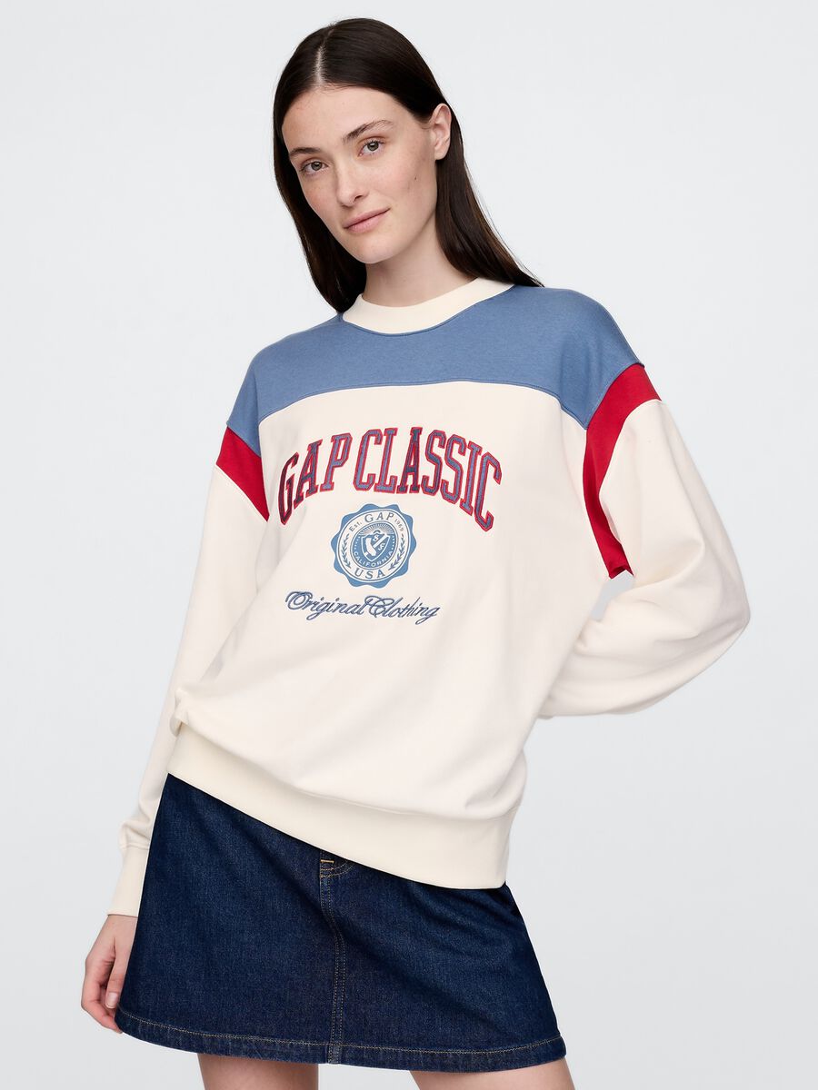 Felpa Gap Classic con logo tricolore Donna_0