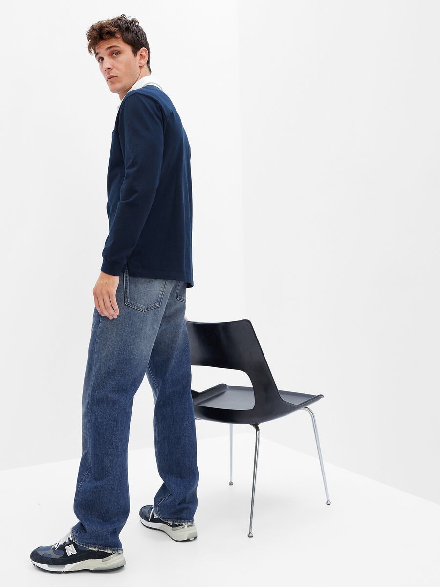 Jeans loose fit con vita media Uomo_1