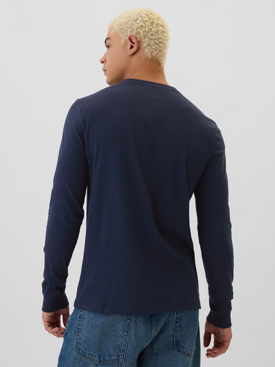 T-shirt a maniche lunghe in cotone Uomo_2