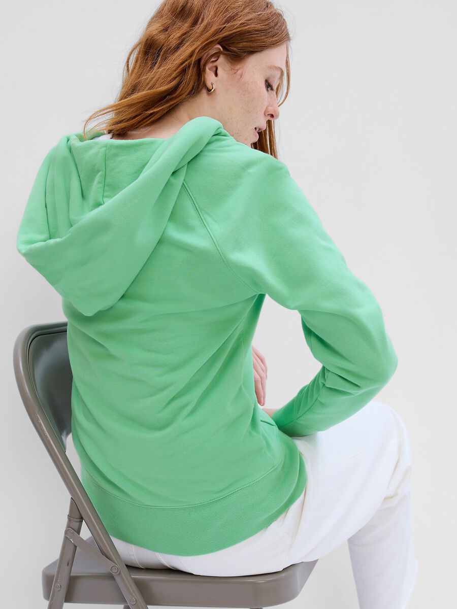 Full-zip con cappuccio e ricamo logo Donna_1