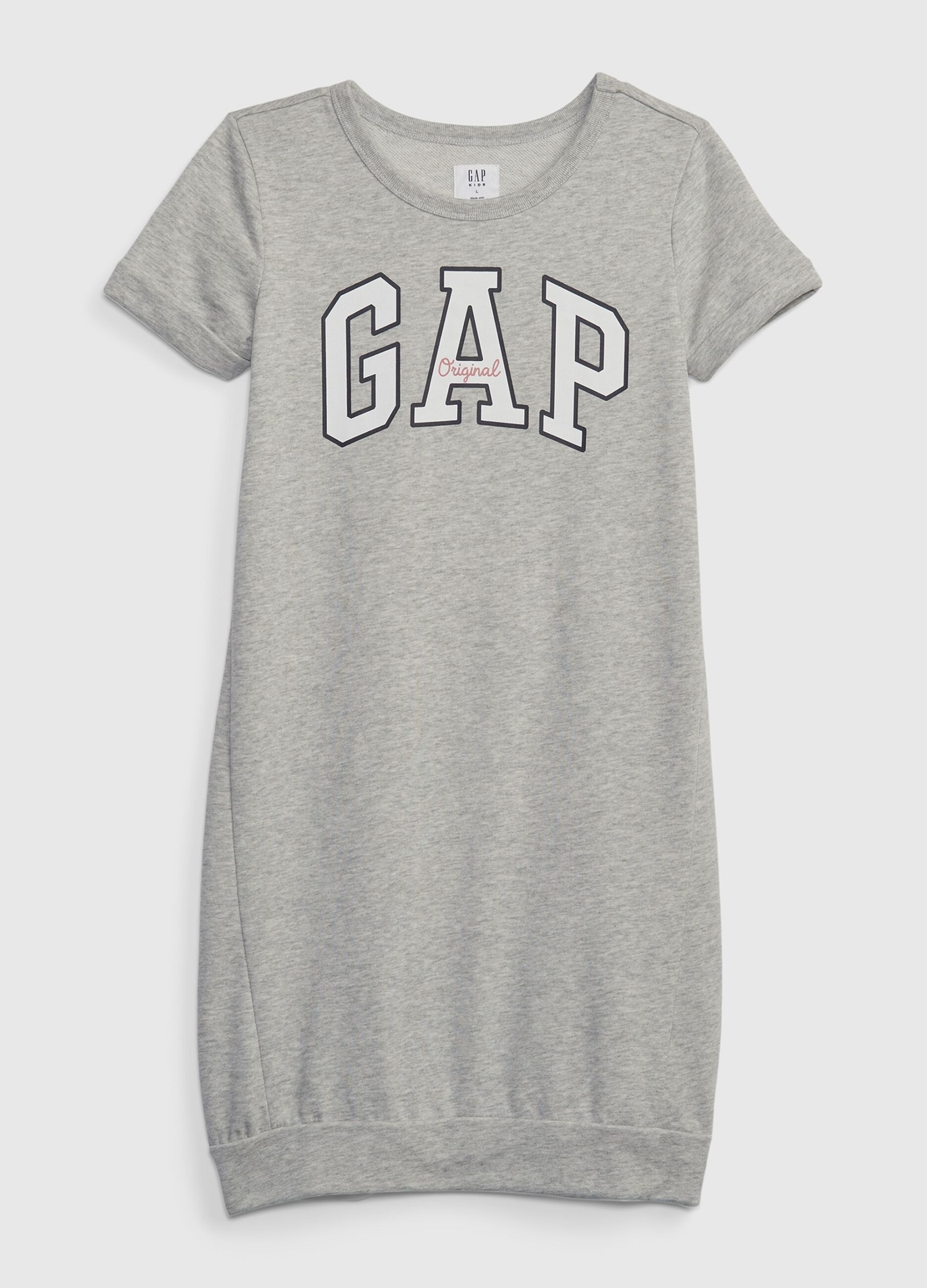Short-sleeved dress with logo