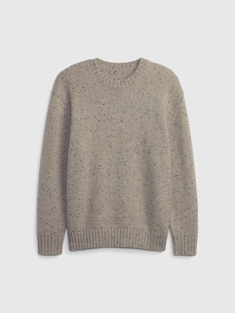 Pullover girocollo con effetto mouline Uomo_3
