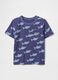 Blue T-shirt with shark print_0