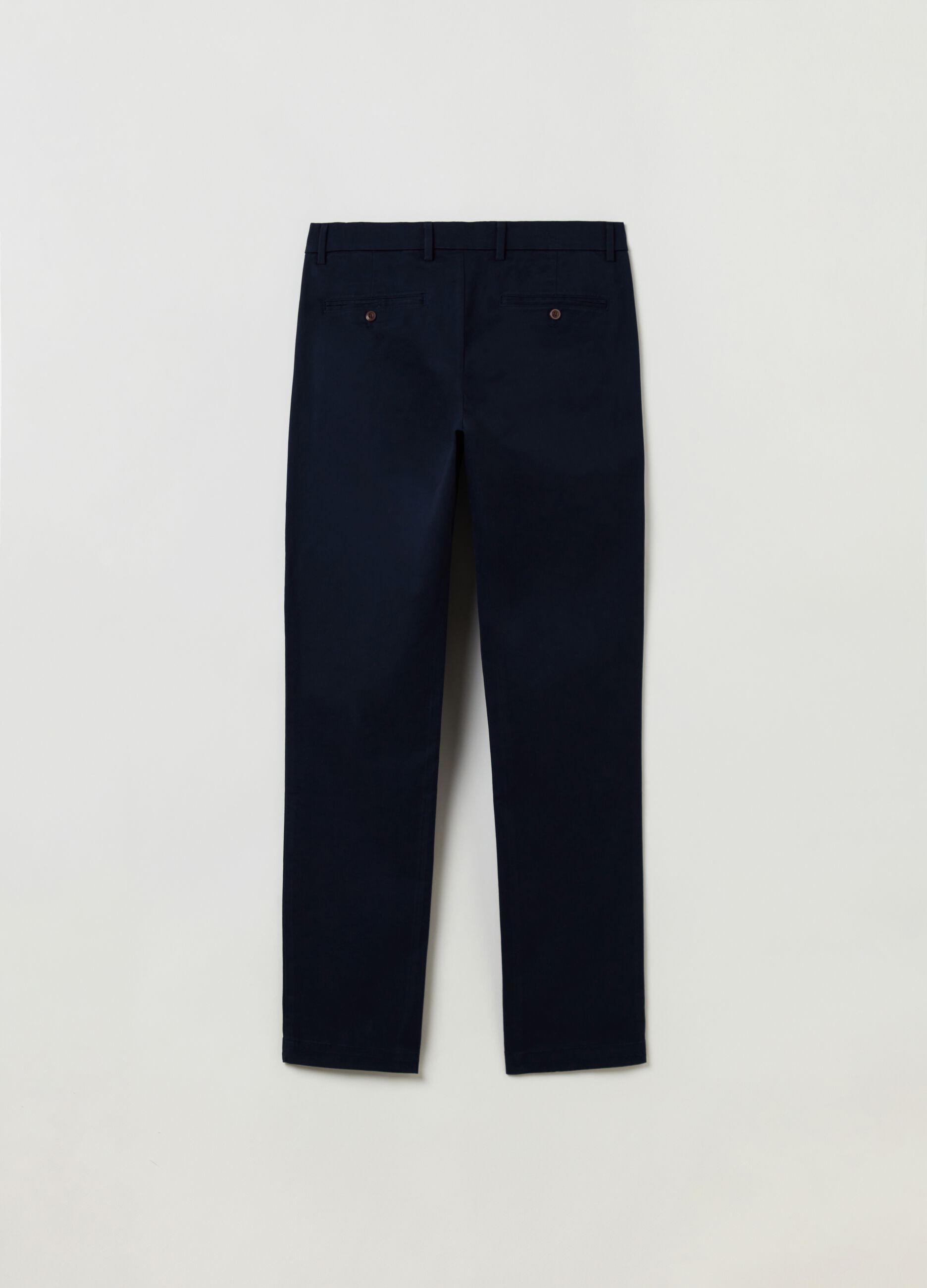 Stretch cotton slim fit trousers_2