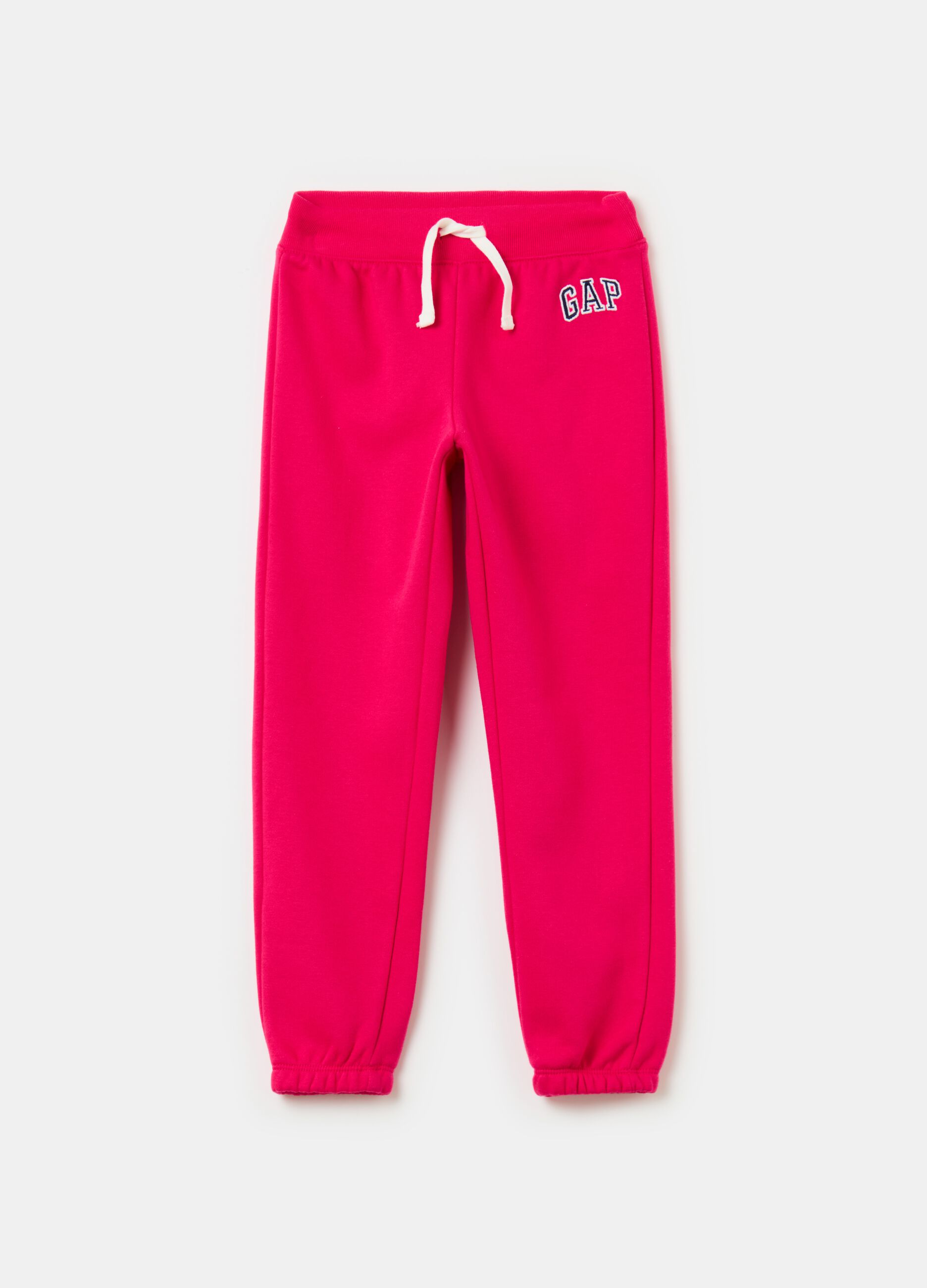 Fleece joggers with logo embroidery