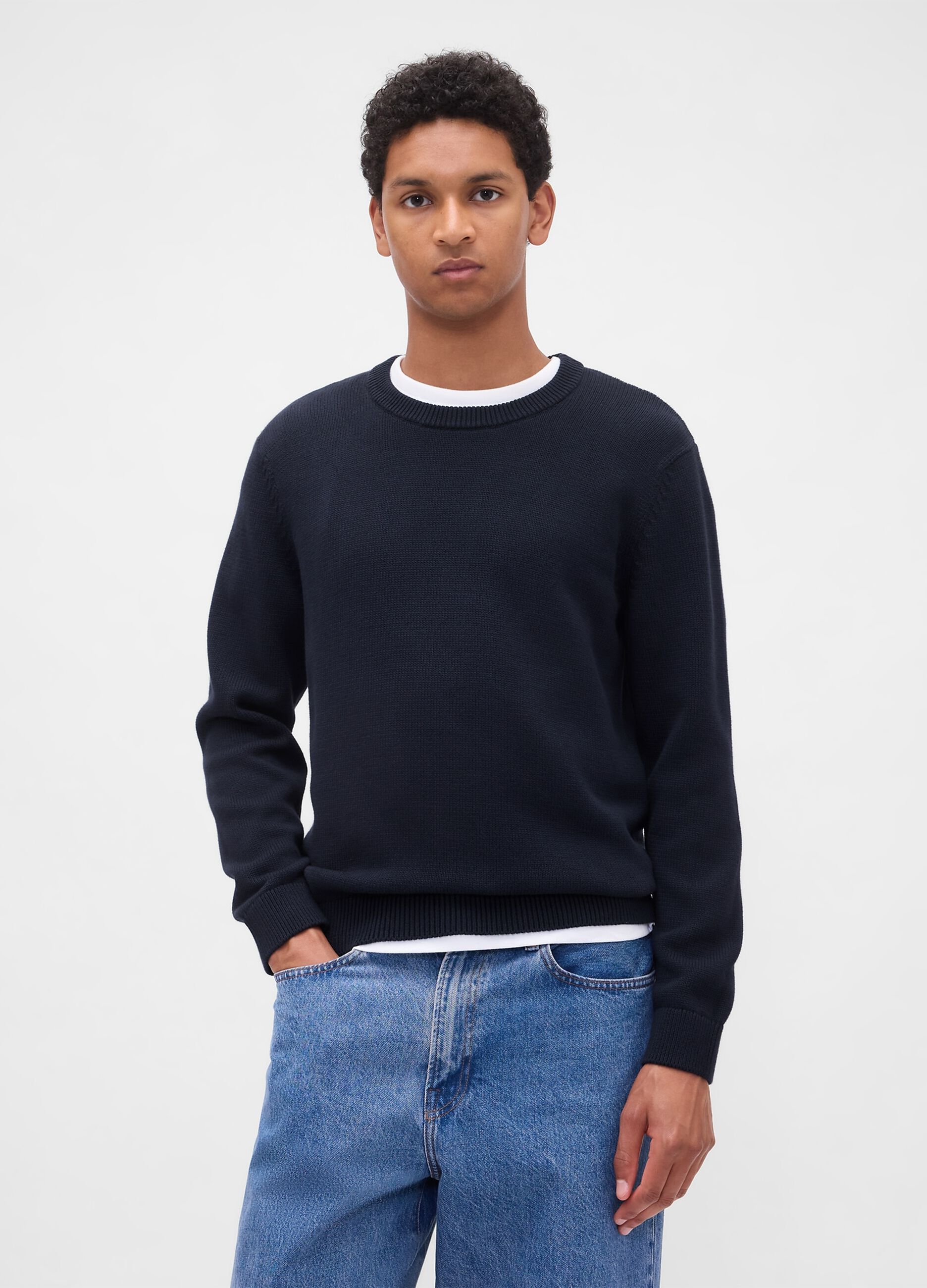 Maglione blu in cotone