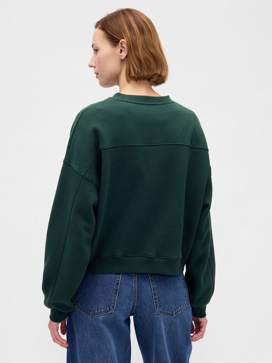Green Crewneck Sweatshirt Woman_1