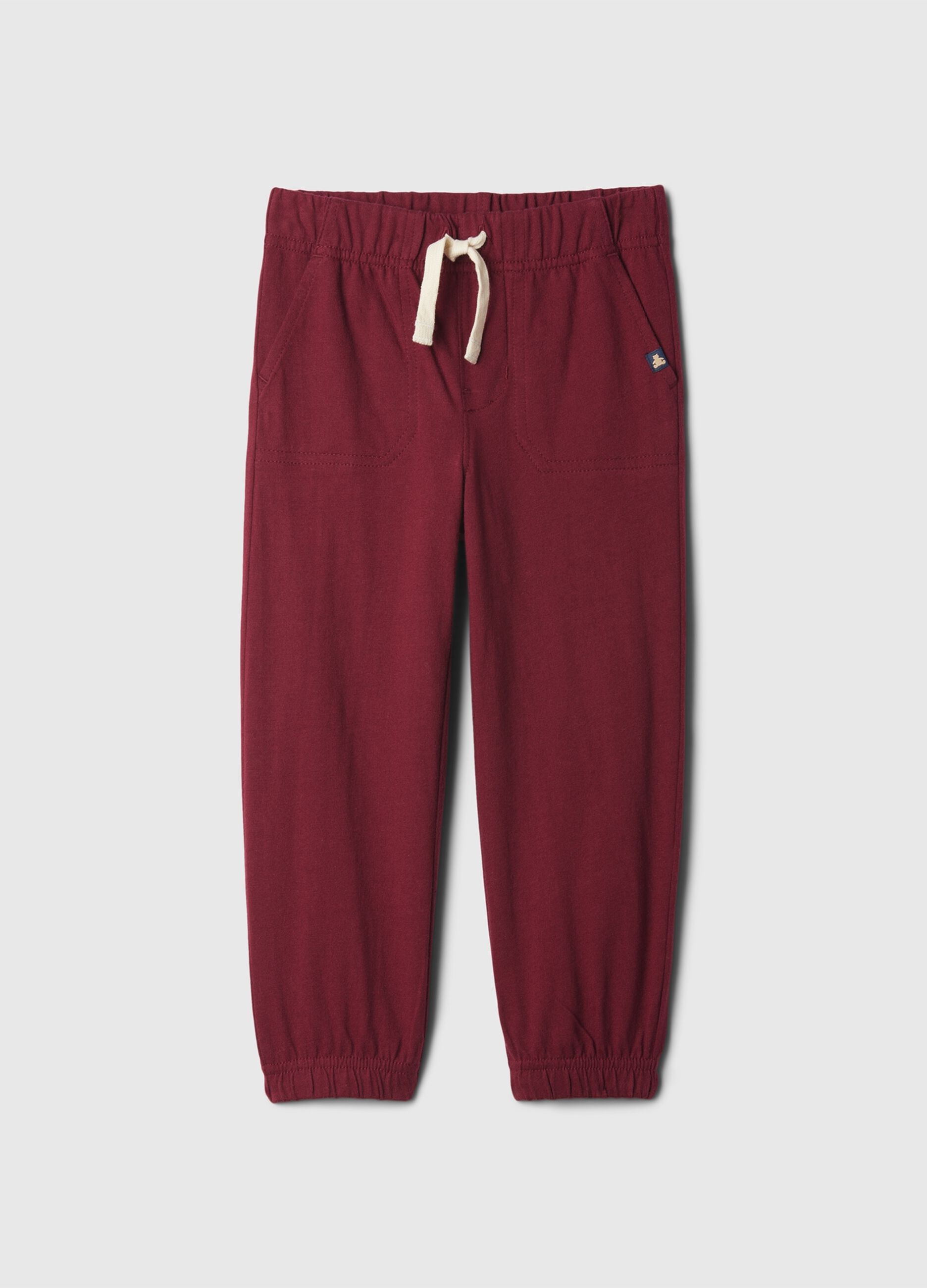 Joggers in felpa con coulisse e profili elasticati