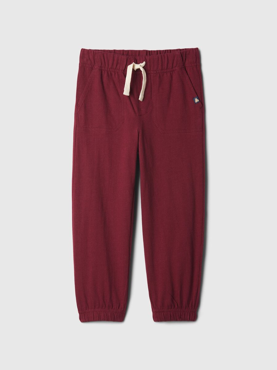 Joggers in felpa con coulisse e profili elasticati Bimbo_0