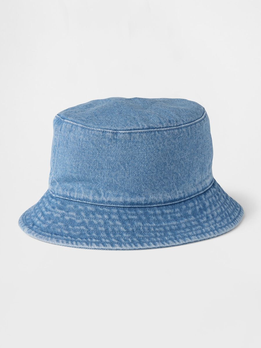 Cappello bucket jeans per bambino in cotone Bambino_0