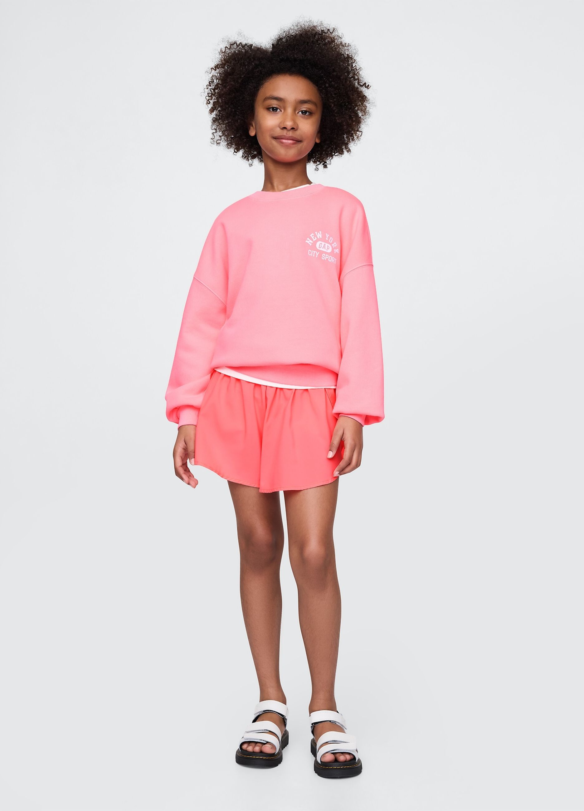 Short rosa in tessuto leggero