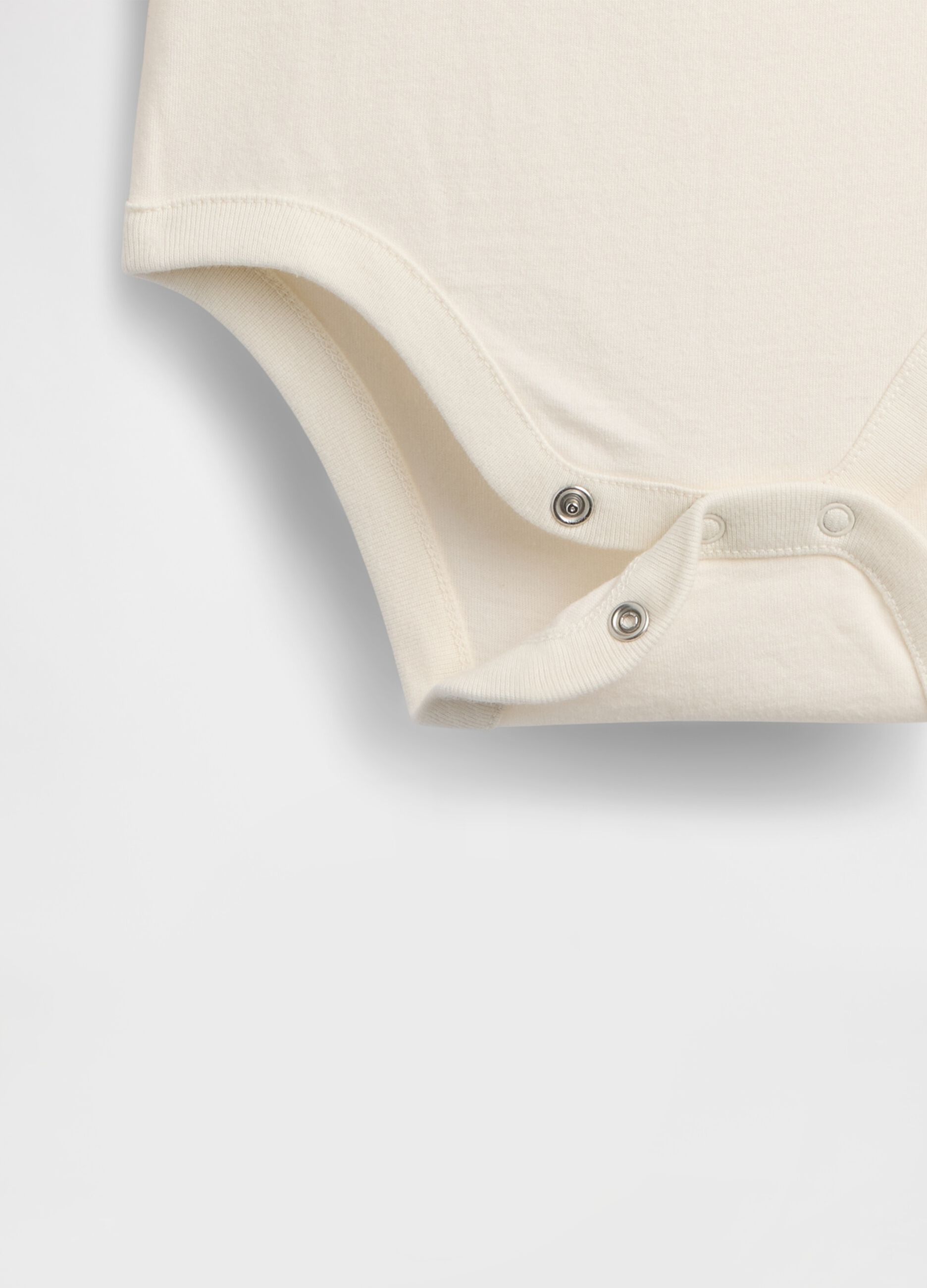 Beige cotton bodysuit with teddy bear print_3