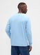 Long-sleeved blue cotton shirt_1