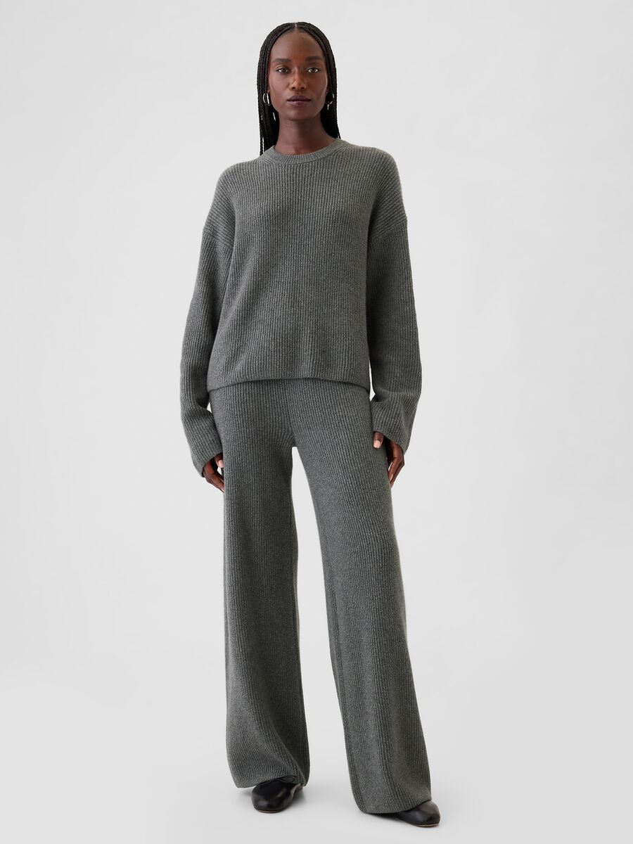 Ribbed oversized pullover Woman_1