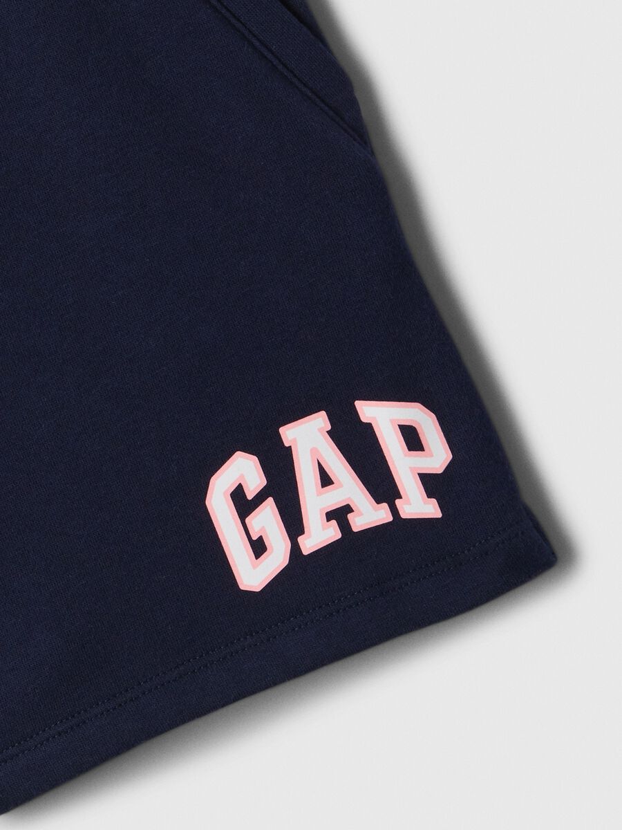 Shorts in French Terry stampa logo Bambina_2
